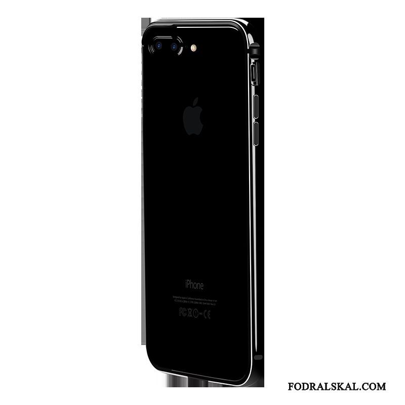 Skal iPhone 7 Plus Lyxiga Telefon Fallskydd, Fodral iPhone 7 Plus Metall Frame Svart