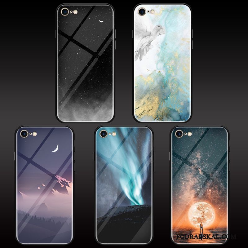 Skal iPhone 7 Plus Silikon Personlighet Glas, Fodral iPhone 7 Plus Färg Telefon Ny