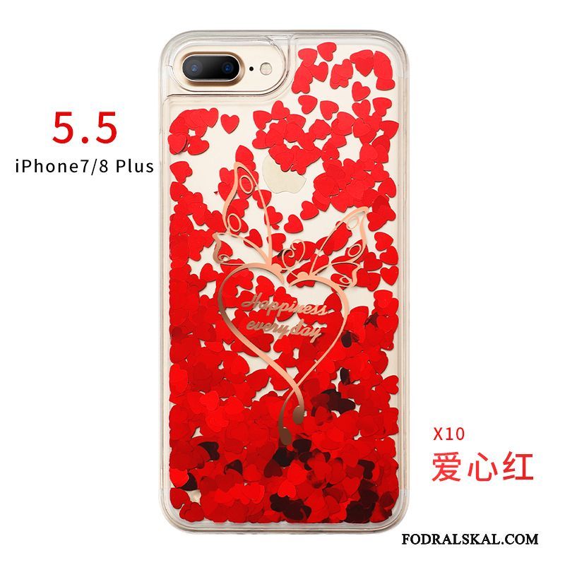Skal iPhone 7 Plus Silikon Telefon Ny, Fodral iPhone 7 Plus Skydd Vätska Röd