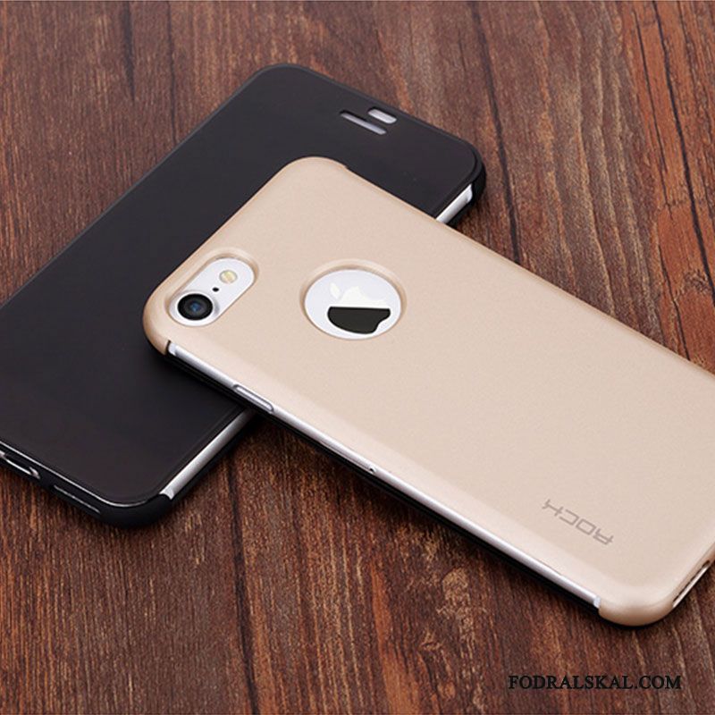 Skal iPhone 7 Plus Täcka Svart Transparent, Fodral iPhone 7 Plus Läderfodral Business Windows
