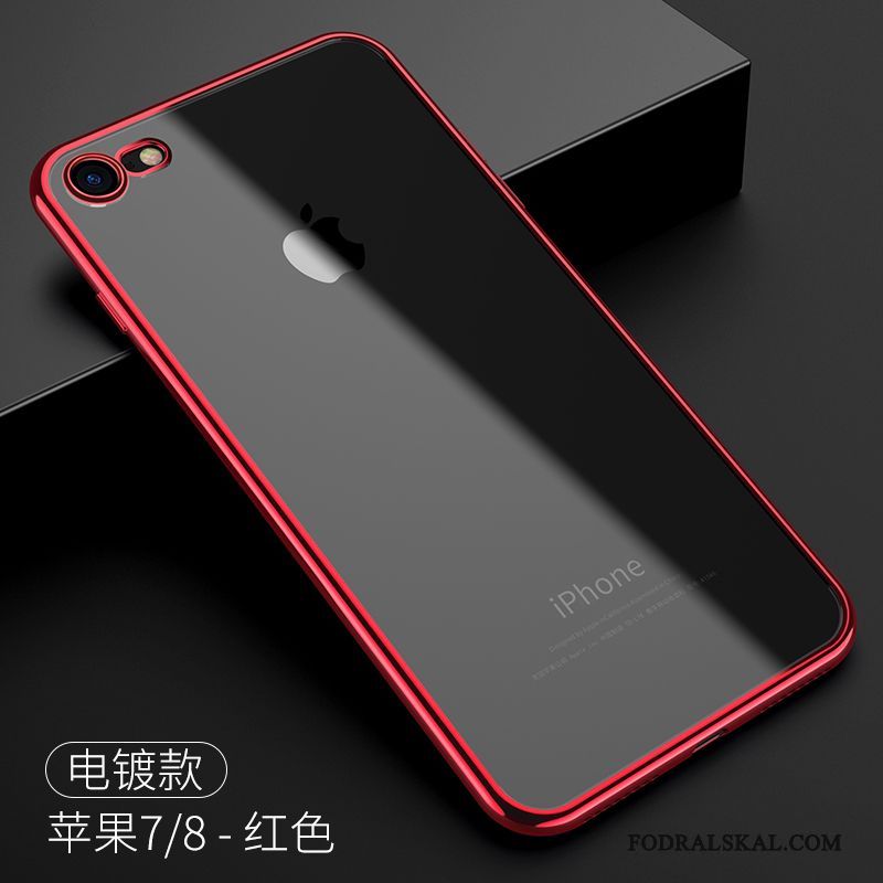 Skal iPhone 7 Påsar Fallskydd Röd, Fodral iPhone 7 Silikon Transparent Ny