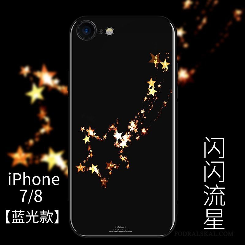 Skal iPhone 7 Silikon Guld Glas, Fodral iPhone 7 Trend Varumärke Ny