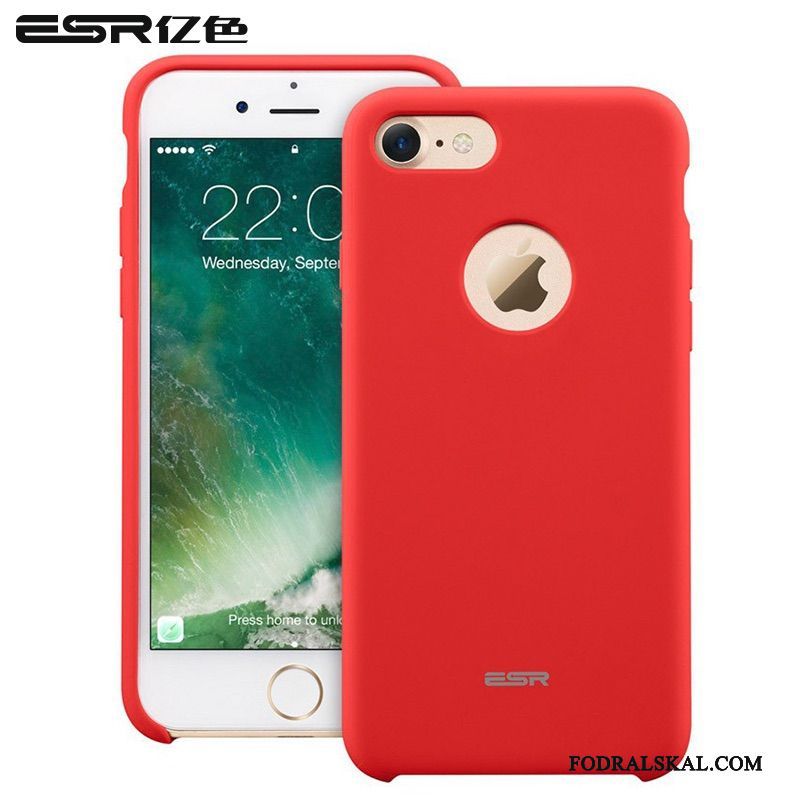 Skal iPhone 7 Silikon Ny Fallskydd, Fodral iPhone 7 Skydd Telefon Röd
