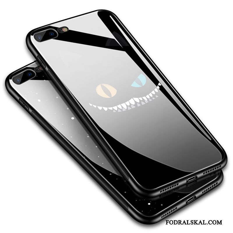Skal iPhone 7 Silikon Svart Glas, Fodral iPhone 7 Skydd Telefon Trend Varumärke