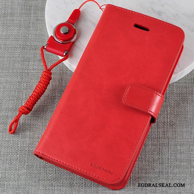 Skal iPhone 7 Täcka Rödtelefon, Fodral iPhone 7 Läderfodral