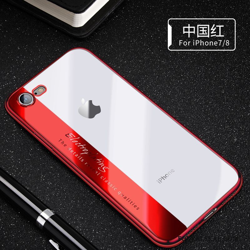 Skal iPhone 8 Mjuk Trend Röd, Fodral iPhone 8 Silikon Telefon Transparent