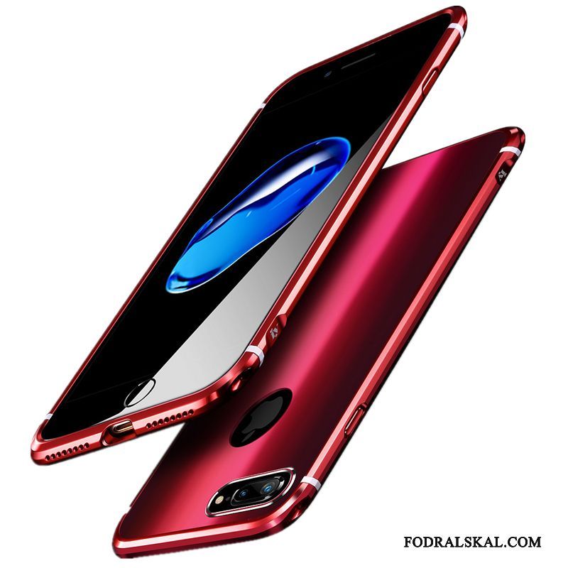 Skal iPhone 8 Plus Metall Telefon Trend, Fodral iPhone 8 Plus Lyxiga Fallskydd Trend Varumärke