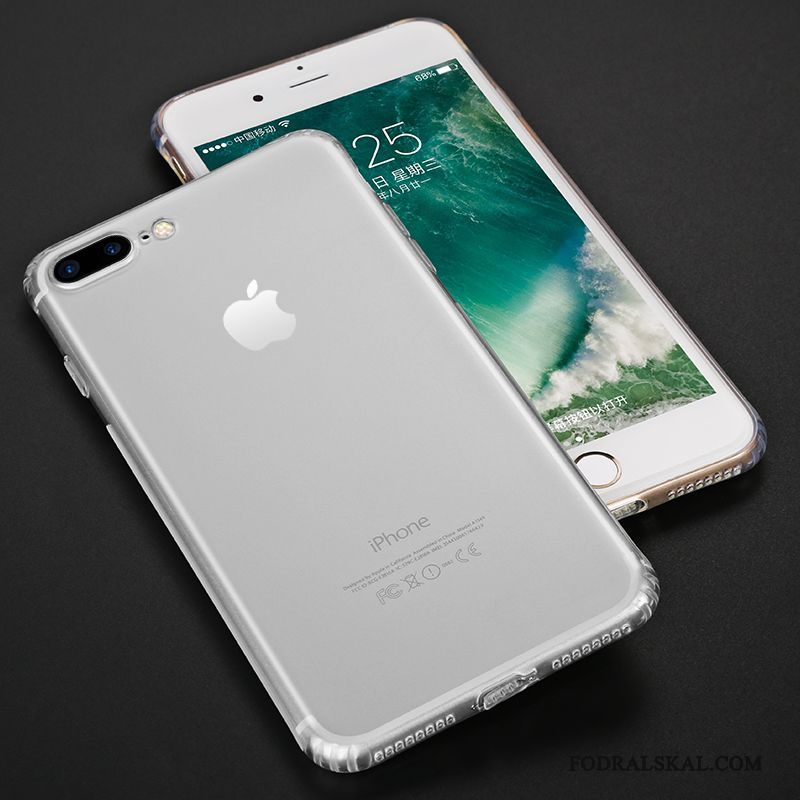 Skal iPhone 8 Plus Mjuk Fallskydd Rosa Guld, Fodral iPhone 8 Plus Silikon Transparent Enkel
