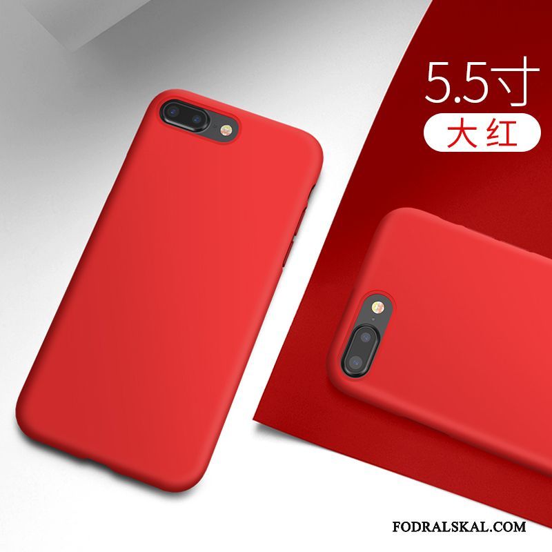 Skal iPhone 8 Plus Mjuk Mönstertelefon, Fodral iPhone 8 Plus Silikon Röd Fallskydd