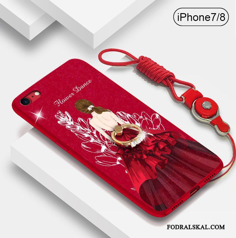 Skal iPhone 8 Plus Påsar Nytelefon, Fodral iPhone 8 Plus Silikon Trend Varumärke Röd