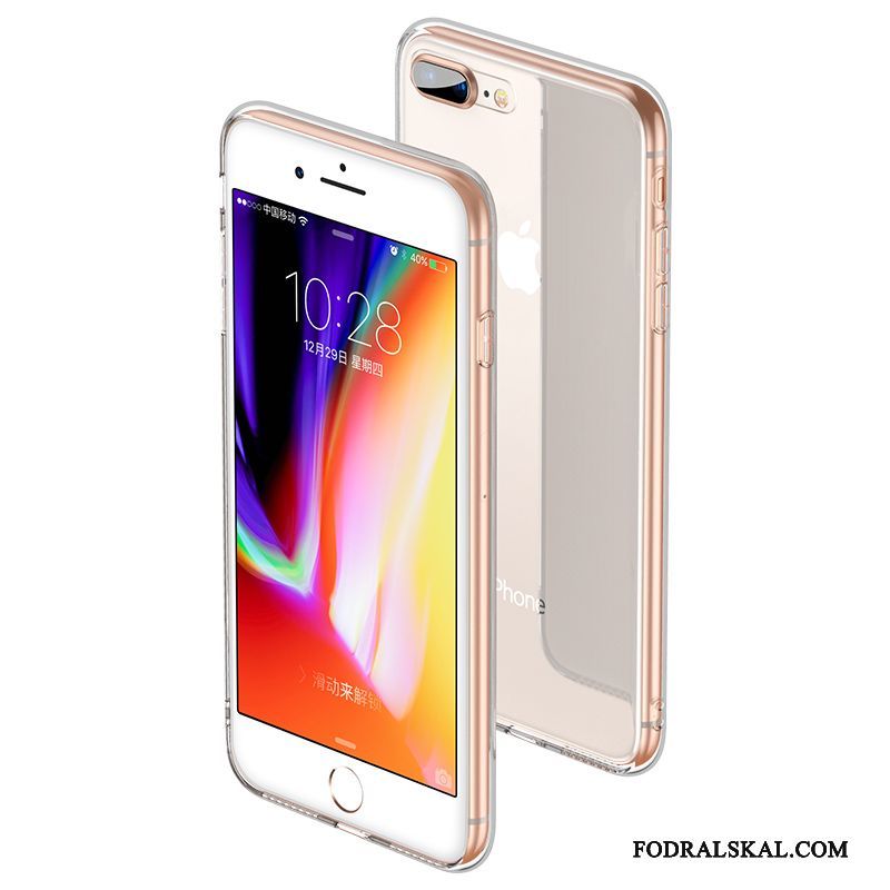 Skal iPhone 8 Plus Påsar Transparent Mönster, Fodral iPhone 8 Plus Guld Spegel