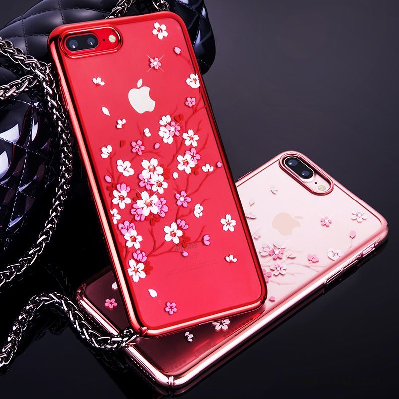 Skal iPhone 8 Påsar Telefon Röd, Fodral iPhone 8 Lyxiga Transparent