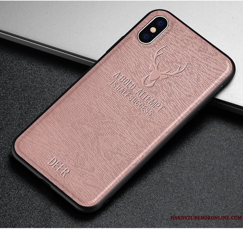 Skal iPhone Xs Skydd Slim Rosa, Fodral iPhone Xs Silikon Magnetic Fallskydd